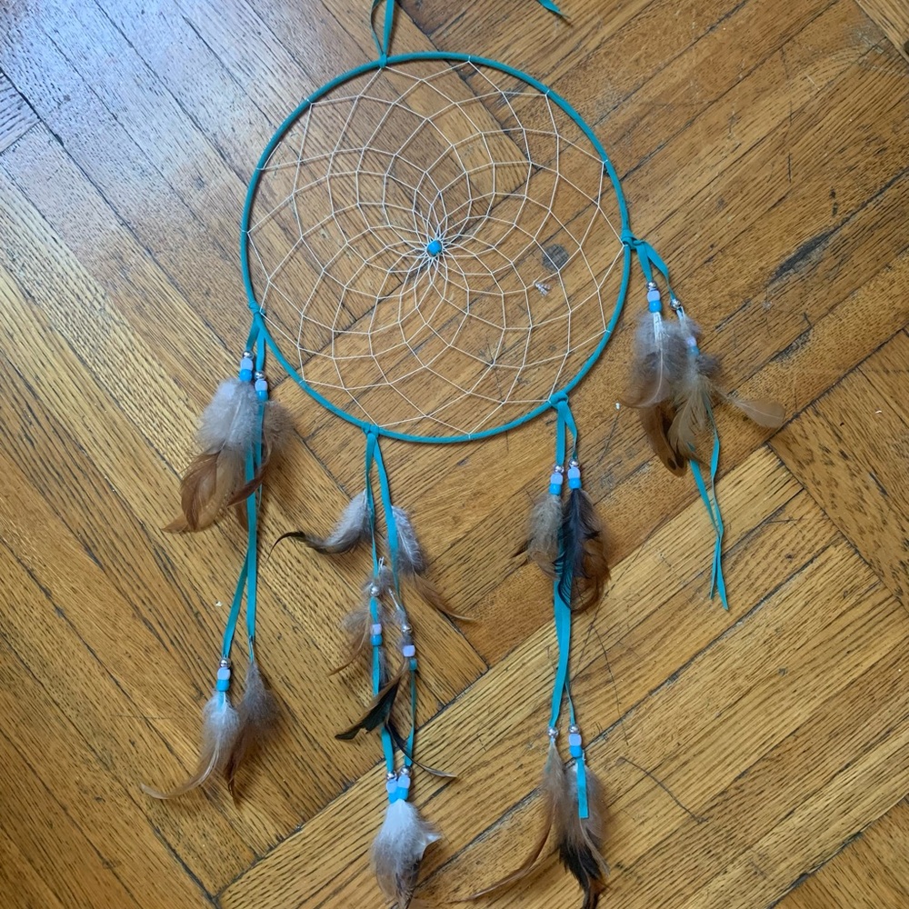 Aqua Blue Boho Dream Catcher